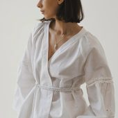 Gold Plated Silver Goddess Pendant: Trypillian Bereginya Jewelry