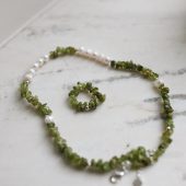 Handmade Freshwater Pearl Choker: Gemstone Beaded Necklace, Sterling Silver