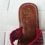 Double Strap Braided Moroccan Sandals For Women – Handmade Red Leather Summer Flats – Artisan Slip-on Shoes 37 To 42 – Real Leather Slides