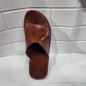 Moroccan Leather Sandals For Men – Handmade Brown Slip-on Summer Gift Shoes