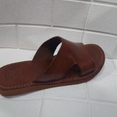 Moroccan Leather Sandals For Men – Handmade Brown Slip-on Summer Gift Shoes