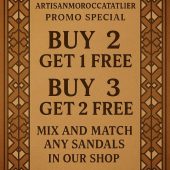 Handmade Moroccan Leather Sandals For Women – Brown Flat Shoes Gift